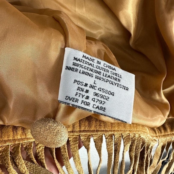 Lonestar Fringe Leather Western Style Jacket SZ L - Picture 2 of 8